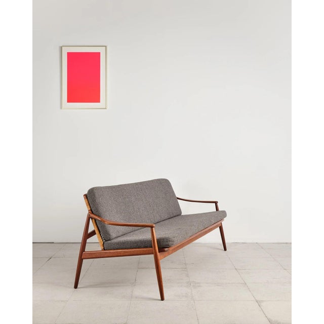 Brown Teak Sofa with Cane Webbing, 400 Series by Hartmut Lohmeyer for Wilkhahn, Germany, 1960s For Sale - Image 8 of 18