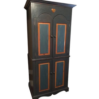 Painted Pine Armoire/Entertainment Center For Sale