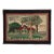 Circa 1930s Cottage Scene Hooked Rug Professionally Mounted for Hanging For Sale