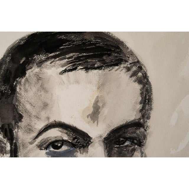 2000 - 2009 Unknown, Depicting a Mans Face, 20th Century, Paper For Sale - Image 5 of 10