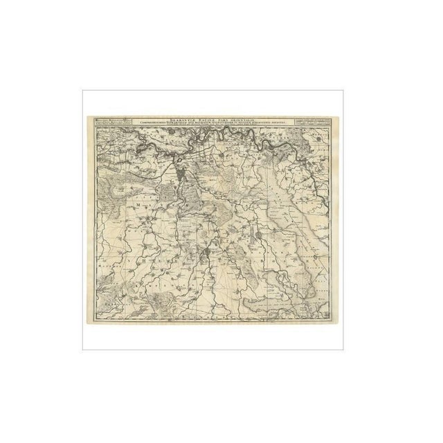 Antique map titled 'The eastern part of Brabantia Batavae, comprising the Tetrarchy or the majority of the foresters in...