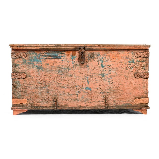 Antique Wooden Chest For Sale - Image 6 of 6