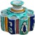 Teal Colorful Moroccan Ceramic Catchall For Sale - Image 8 of 9