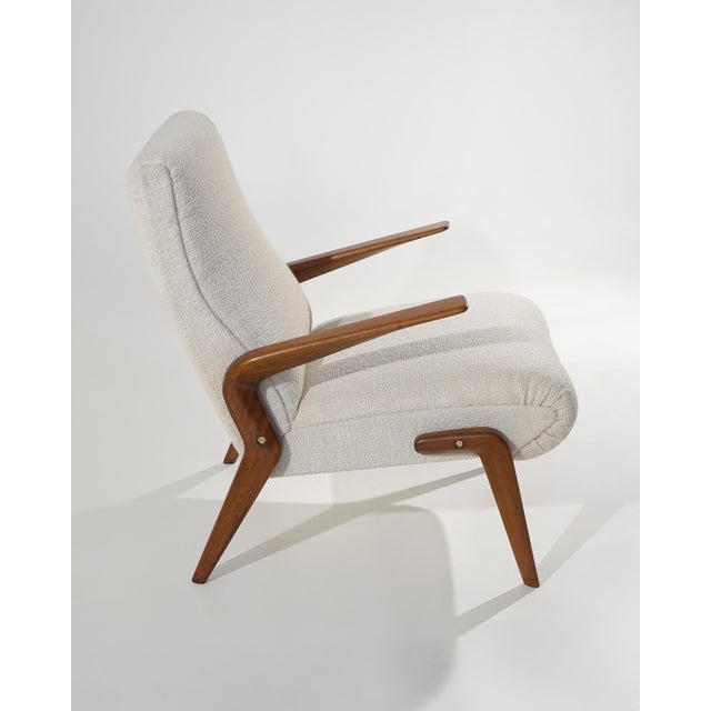 Ivory P71 Armchairs by Osvaldo Borsani for Tecno, 1950s, Set of 2 For Sale - Image 8 of 16