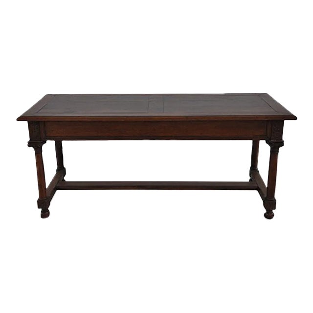 Antique Elm Console Table For Sale