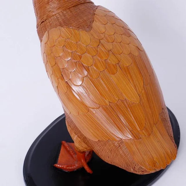 Late 20th Century Midcentury Chinese Wicker Duck For Sale - Image 5 of 7