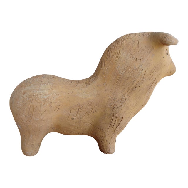 Rosenthal Netter Mid-Century Modern Terracotta Bull For Sale