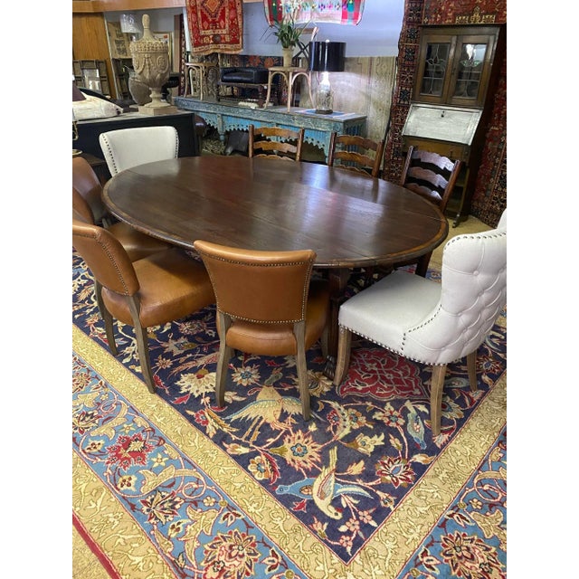 Late 20th Century English Oval Drop Leaf Dining Table For Sale - Image 6 of 13