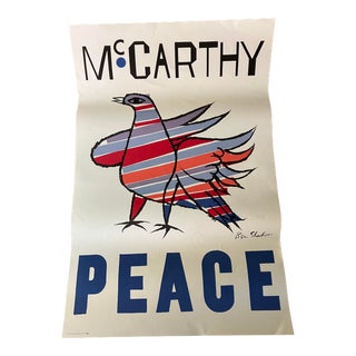 Ben Shahn McCarthy Peace Poster 1968 For Sale