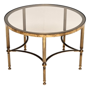 Vintage French Brass Coffee Table, 1960s