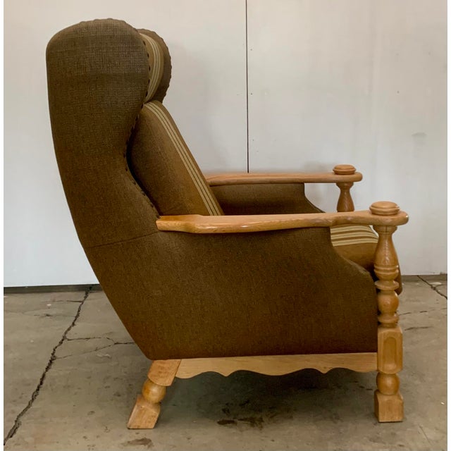 Danish Modern Highback Lounge Chair in Style of Henning Kjærnulf, 1960s For Sale In New York - Image 6 of 16