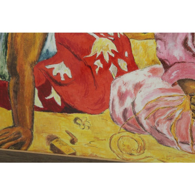 Modern Tahitian Women on the Beach, Art Print, 1980s, Framed For Sale - Image 3 of 12