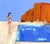 Wood After David Hockney Abstract Poolside Beach Landscape Oil Painting by Alexandra Swistak For Sale - Image 7 of 11