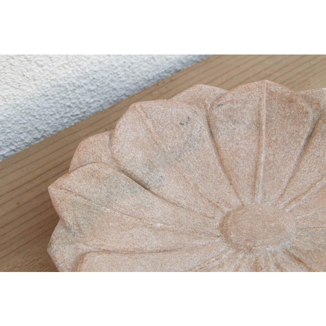 1990s Blush Pink Stone Lotus Flower For Sale - Image 5 of 9