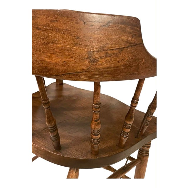 Antique Captian's Chair For Sale - Image 11 of 17