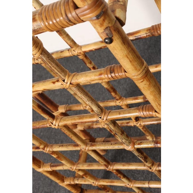 Vintage Bamboo and Rattan 24 Bottle Tabletop of Floor Wine Rack / Stand For Sale - Image 18 of 18