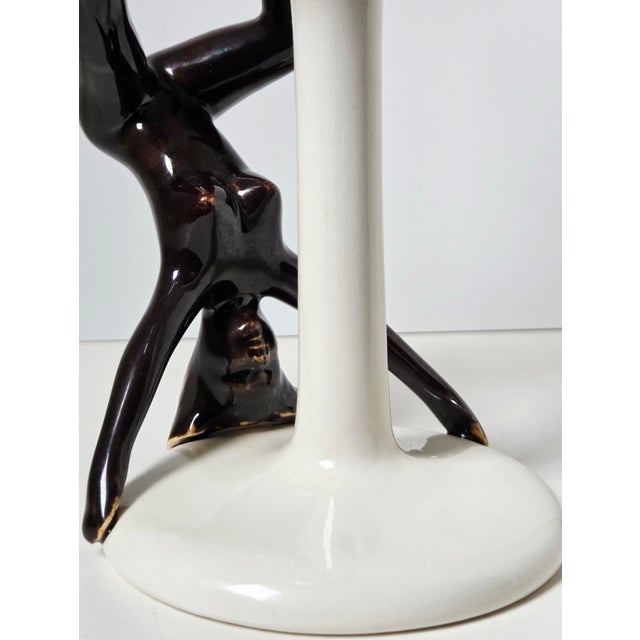 Rare JohnTodd Co. Seattle Figural Chalice – Mid‑Century Sculptural Ceramic Pedestal Vessel, 6" X 4" For Sale In Seattle - Image 6 of 8
