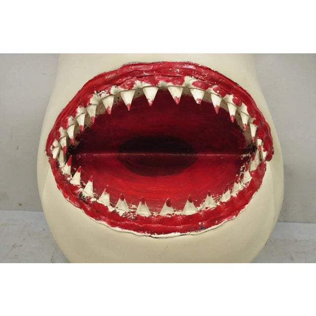 Modern Vintage 23" Molded Rubber Jaws Great White Shark Replica Movie Prop For Sale - Image 3 of 12