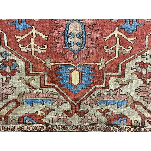 Antique Persian Serapi Rug 10’4” X 12’0" For Sale In New York - Image 6 of 18
