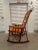 Mid 20th Century Mid 20th Century Campaign Style Teak Brown Leather Folding Rocker Rocking Chair For Sale - Image 5 of 12