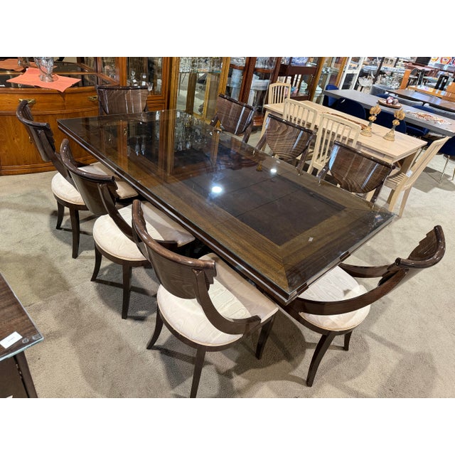 Italian Pietro Costantini Dark Laquer Dining Set For Sale - Image 3 of 9