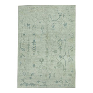 Turkish Oushak Rug 5'2" x 7'4" #19295 For Sale