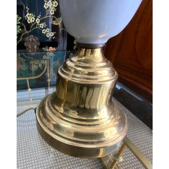 Metal Mid 20th Century Marble and Brass Lamps - a Pair For Sale - Image 7 of 8