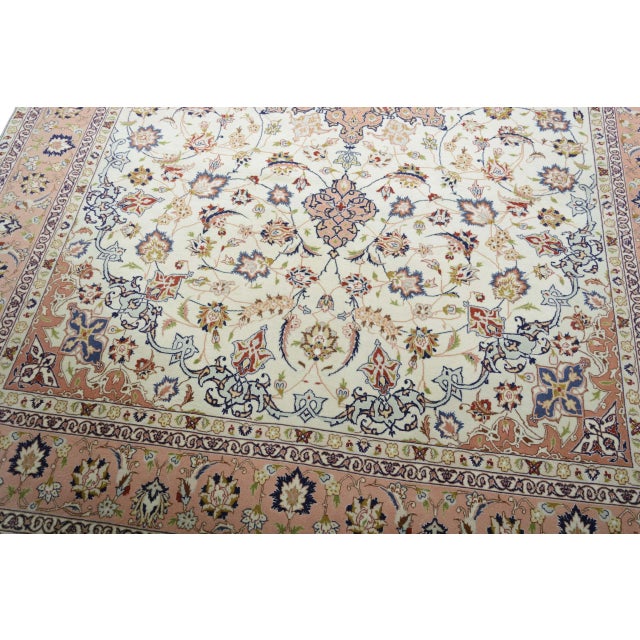 Textile Hand-Knotted Oriental Rug in Silk For Sale - Image 7 of 14