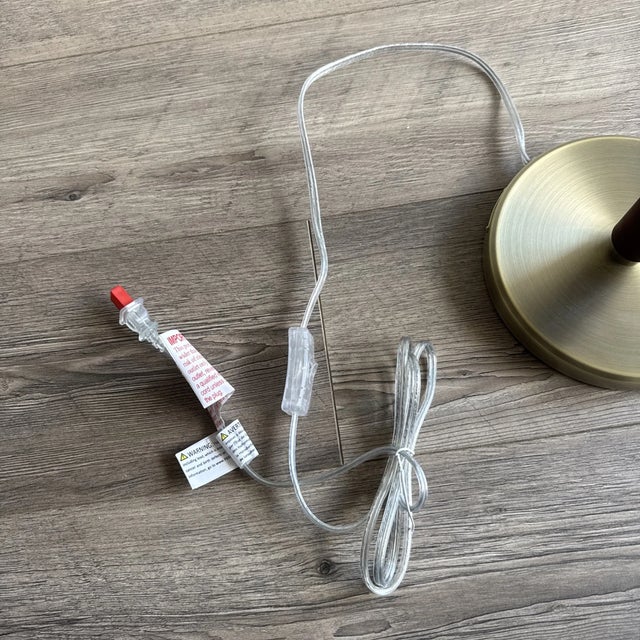Metal Ralph Lauren Home Brass & Leather Candlestick Buffet Lamp For Sale - Image 7 of 9