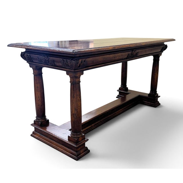 Brown John Richard European Crossroads Console Table or Kitchen Island For Sale - Image 8 of 16