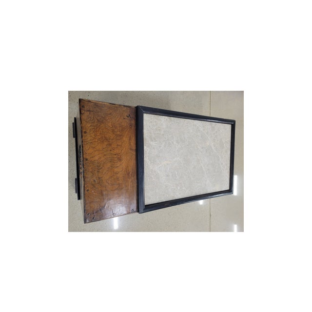 Antique Japanese Keyaki Wood Hibachi Tansu Chest on Custom Ebonized Metal Stand For Sale In Milwaukee - Image 6 of 11