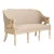 Swedish Gustavian Barrel Back Sofa Bench With Griffin Carvings in Original Paint For Sale