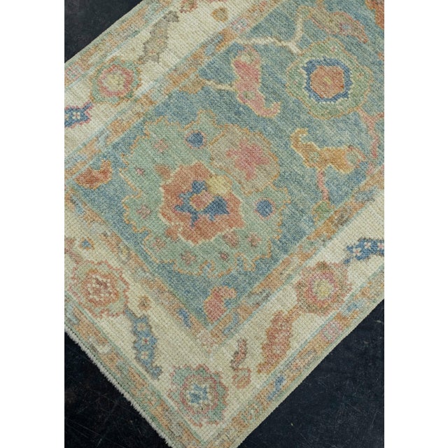 Turkish Turkish Oushak Runner Rug 2'3" x 5'8" #17258 For Sale - Image 3 of 8