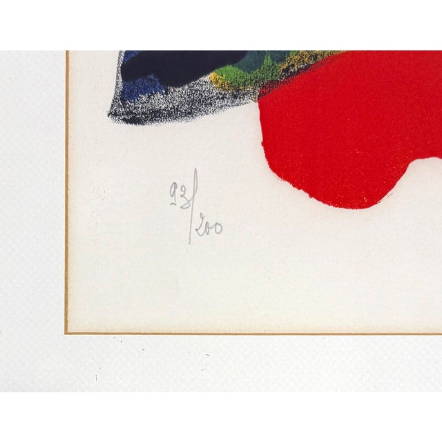 Contemporary Karel Appel, Untitled (Head and Fish), Rare Hand Signed Lithograph, Edition of 200, 1966 For Sale - Image 3 of 3