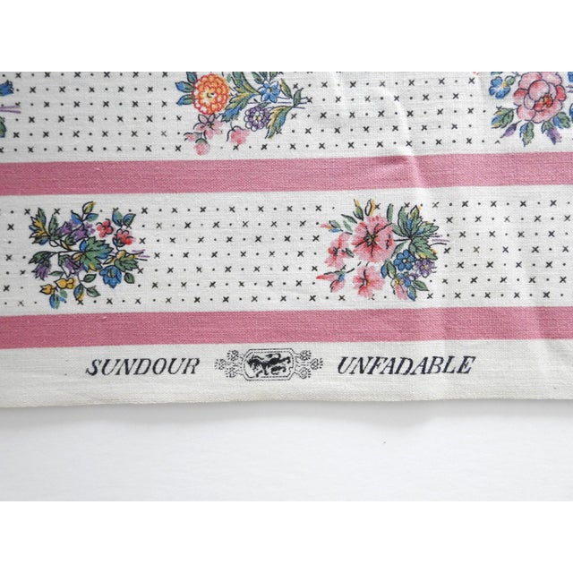 English Rare Antique Morton Sundour Upholstery Fabric Chartsworth 5 Yards Floral 1920s For Sale - Image 3 of 17