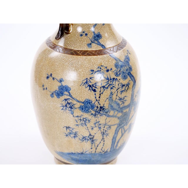 Chinese Blue and White Porcelain Decorative Vase With Phoenix Decoration For Sale - Image 10 of 11