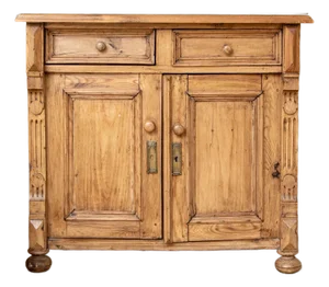 Antique French Provincial Style Pine Cabinet