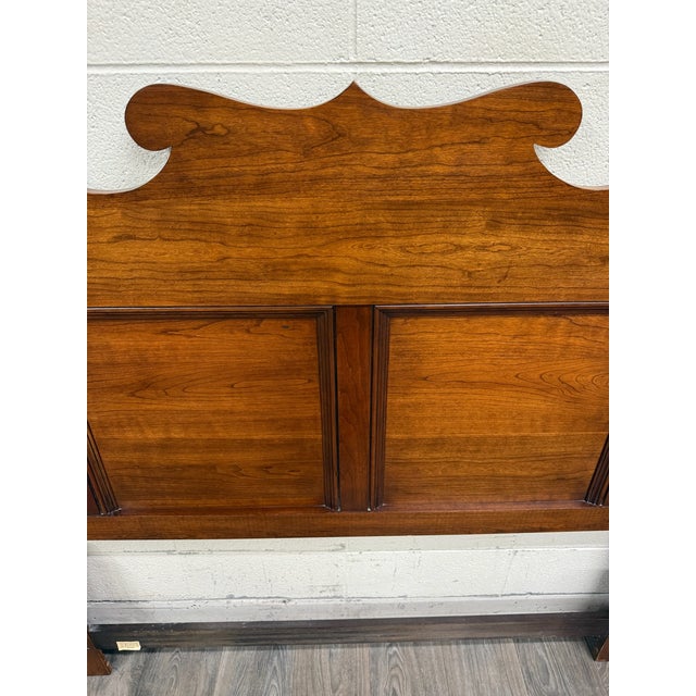 Vintage Full Size Thomasville Heirloom Collection Cherry Wood Four Poster Bed For Sale - Image 11 of 18