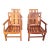 1980's Teak Patio Chairs - Set of 4 For Sale