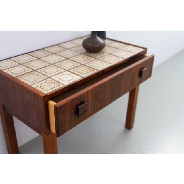 Danish Modern Rosewood and Tile Hallway Dresser, 1960s For Sale - Image 10 of 16