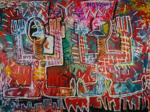 "Washington's Wisdom: No Kings" Large Neo Expressionist Painting by Sax Berlin