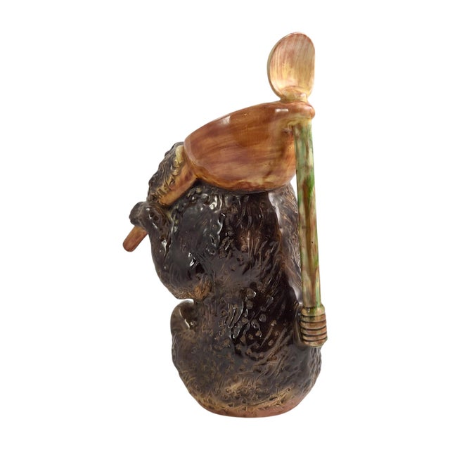 Ceramic Antique English Majolica Graduated Bear Syrup Jugs by Joseph Holdcroft, 1875, Set of 3 For Sale - Image 7 of 18