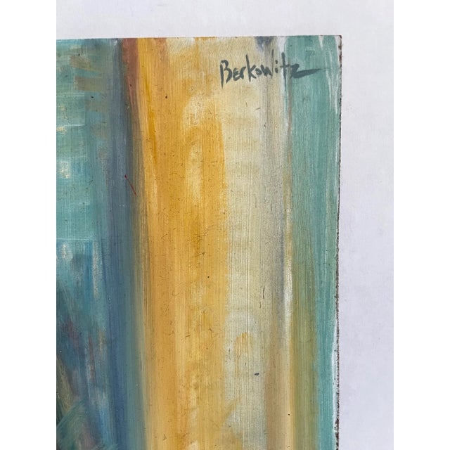 Figurative Original Female Portrait Painting on Board Signed by Berkowitz For Sale - Image 3 of 8