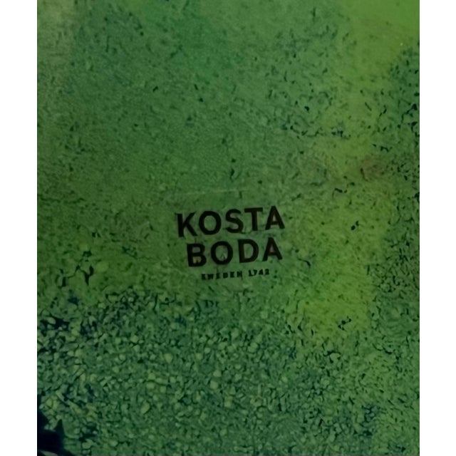 Forest Green Stunning Art Vase by Art House, Kosta Boda Handblown by Swedish Artist, Ludvig Lofgren. Mid-Century Style. Vibrant!! For Sale - Image 8 of 12