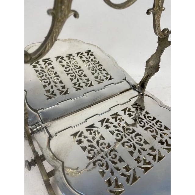 Antique Biscuit Holder Shell in Silver, 1950s For Sale - Image 10 of 11