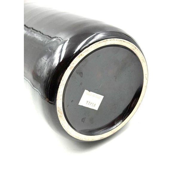 1970s Mid-Century Orange and Brown Ceramic Vase by Aldo Londi for Bitossi, Italy, 1970s For Sale - Image 5 of 10