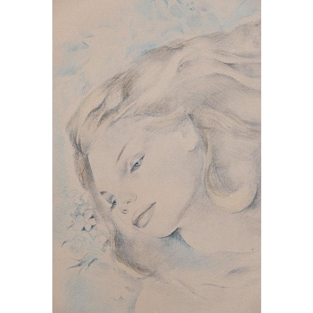 Mariette Lydis (1887-1970) Portrait of a Young Woman Color lithograph after a drawing by the artist Signed in the plate On...