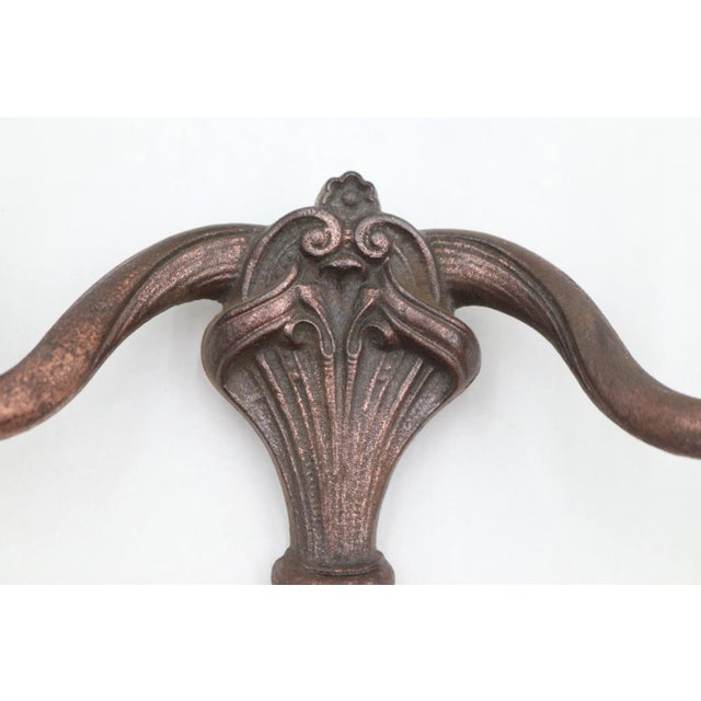 Pair of Victorian Cast Iron Antique Hall Tree Hooks For Sale - Image 4 of 7