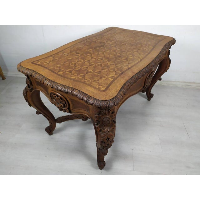 Louis XV Carved Oak Side Table For Sale - Image 5 of 18