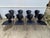 Vintage Linda Armchairs in Black Leather and Chromed Steel Frame by Arrben, 1980s, Set of 4 For Sale - Image 13 of 18